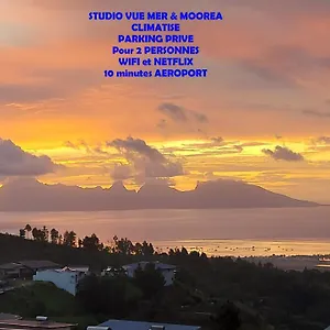 Vaimiti Pour 2 Personnes Vue Et Moorea Appartement